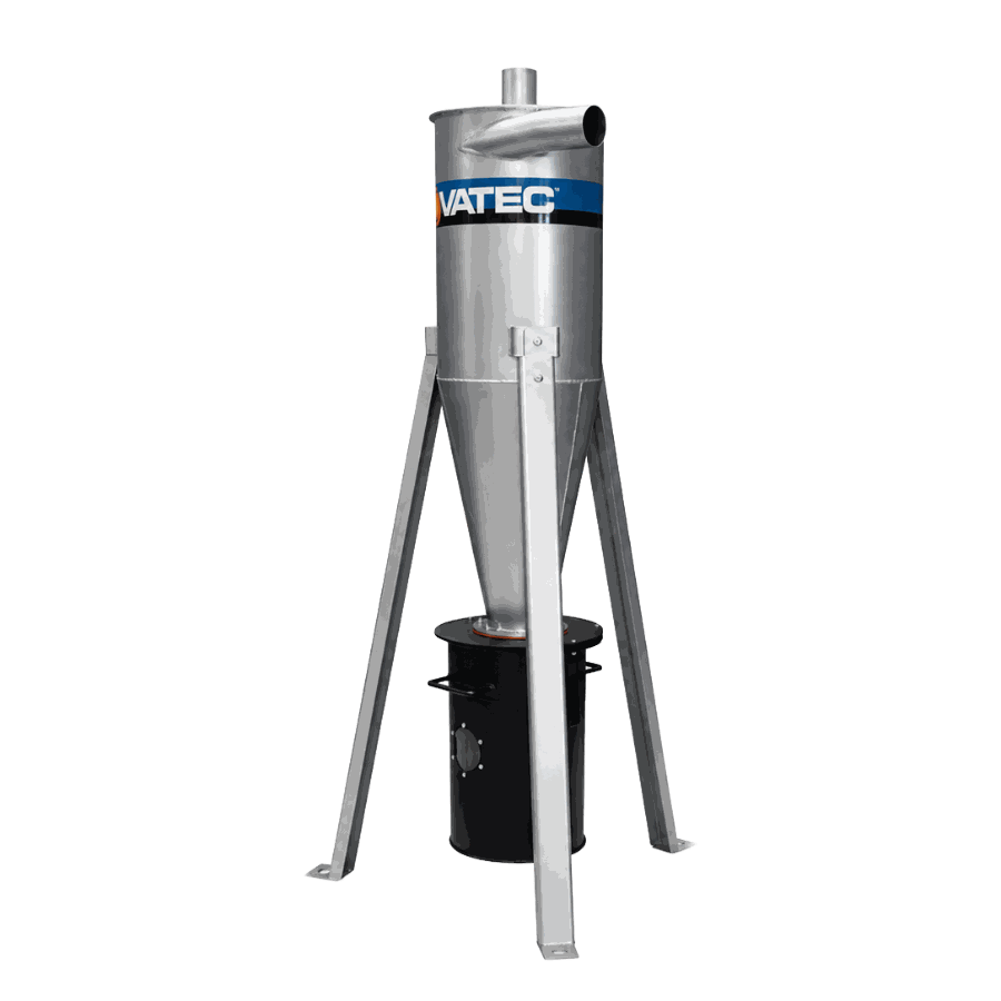 Novatec cyclone dust collector on a tripod stand