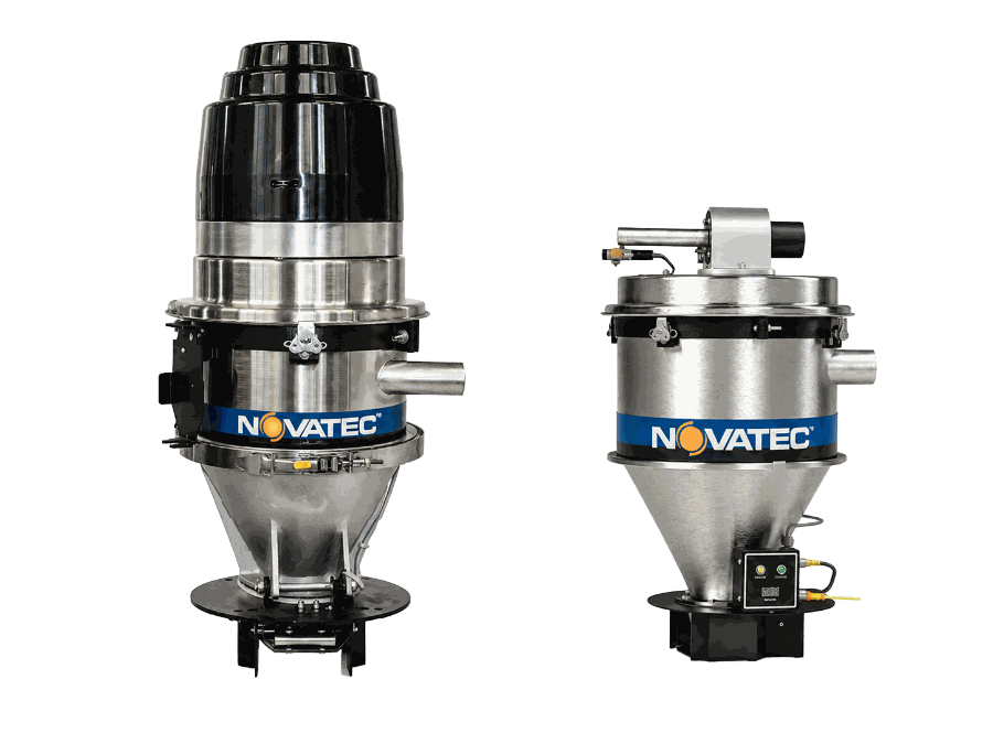 Two Novatec vacuum resin receivers